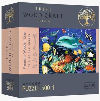 Drevené puzzle 500+1 Sea life TREFL