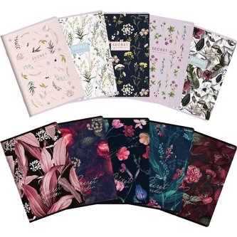 Zeszyt A5/32K kratka Secret Garden (10szt)