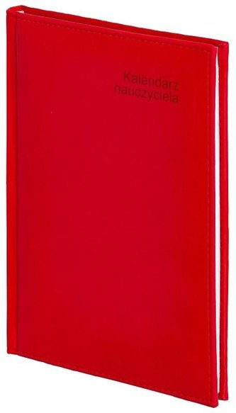 Kalendarz naucz. 2022/23 B5 tyg. Vivella Czerwień
