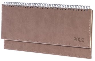 Terminarz 2023 leżący Vivella brązowy