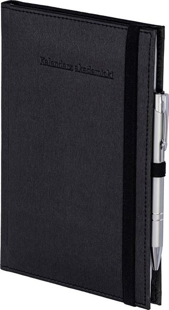 Kalendarz akad. 2022/23 A5 tyg. Aluminium Czarny