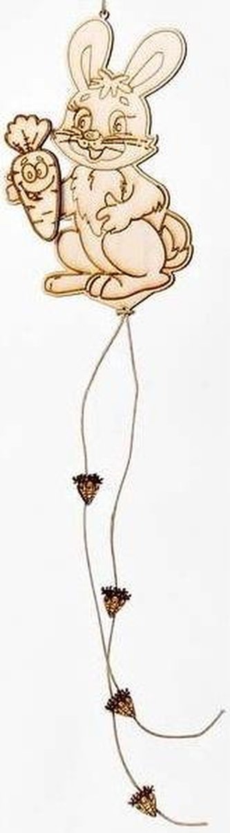 Dekoracja drewniana do zawieszenia - Królik