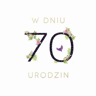 Karnet Swarovski kwadrat CL1870_PO Urodziny 70