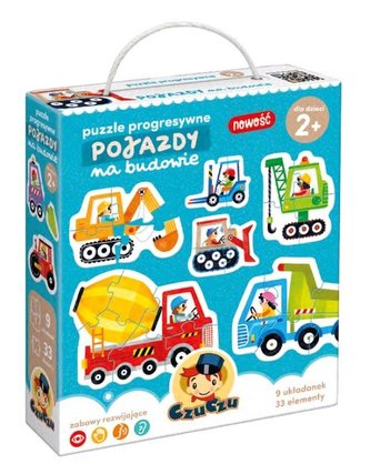 Progresívne puzzle Vozidlá na stavenisku