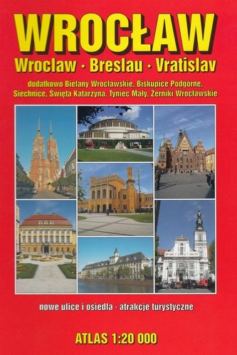 Mapa turystyczna - Wrocław - atlas, 1:20 000