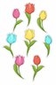 Dekoracje okienne dwustronne - Tulipany 02 8szt