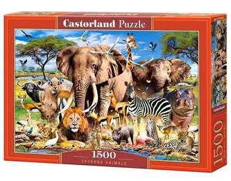 Puzzle 1500 savanových zvierat CASTOR