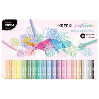 Trojuholníkové pastelové pastelky 36 farieb KIDEA