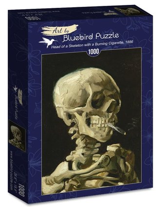 Puzzle 1000 Głowa szkieletu z płonącym papierosem