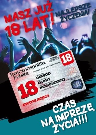 Karnet Urodziny Osiemnastka Gift-M-126