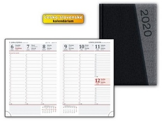 Diář 2020 T805 PU Grey-grey