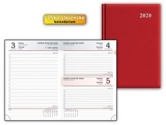 Diář 2020 D801 PVC Red