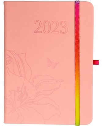 Kalendarz 2023 B6 tyg. Hip hop morelowy ELEFANT