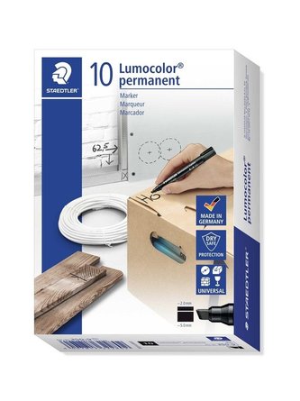 Marker Lumocolor S350-9 czarny (10szt) STAEDTLER Marker Lumocolor S350-9 czarny (10szt) STAEDTLER