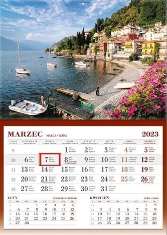 Kalendarz 2023 jednodzielny Zatoka