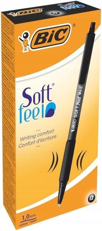 Soft Feel čierne pero (12ks) BIC