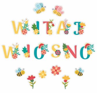 Dekoracje okienne wiosrenne - Witaj wiosno 19szt