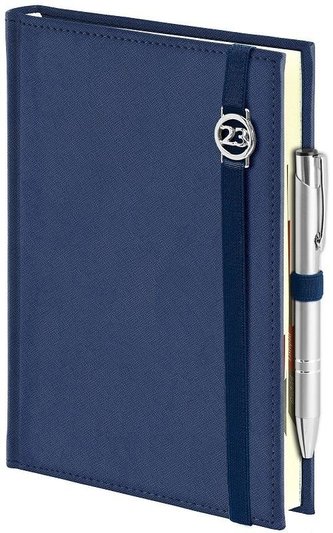 Kalendarz 2023 B6 dzienny Cross z gumką granat