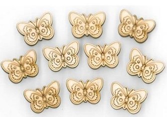 Naklejki drewniane 2cm - Motyle 2 (10szt)