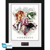 Harry Potter Zarámovaný plakát -Bradavice akvarel