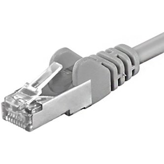 PremiumCord Patch CAT6a S-FTP AWG 26/7 šedý 0,5m