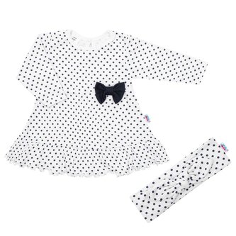 Kojenecké bavlněné šatičky s čelenkou New Baby Teresa - velikost 62 (3-6m)