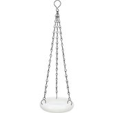 Závěsná keramická miska exteriérová, 100 ml/ø 12 cm, bílá