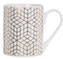 Porcelánový hrnek bílý se zlatým ornamentem C, 300 ml