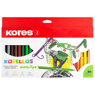 Fixy detské KORELLO silný hrot 24 farieb