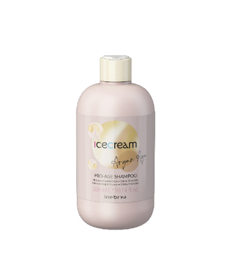Inebrya Ice Cream Argan Age Pro-Age Shampoo šampon na bázi arganového oleje pro zářivý lesk vlasů 300 ml