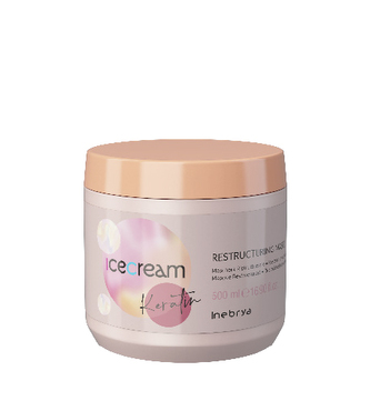 Inebrya Ice Cream Keratin Restructuring Mask restrukturační vlasová maska na bázi keratinu 500 ml