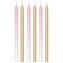 Tortové sviečky svetlo ružové a zlaté s držiakmi 6 ks Amscan