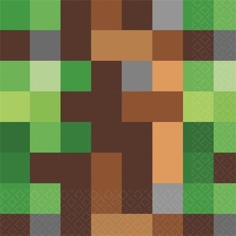Minecraft - TNT ubrousky 16 ks 33 cm x 33 cm Amscan