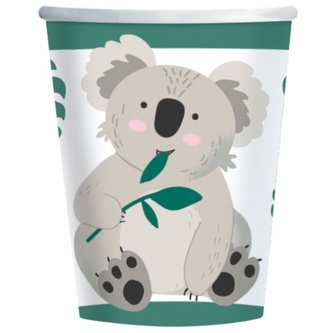 Koala tégliky papierové 8 ks 250 ml Amscan