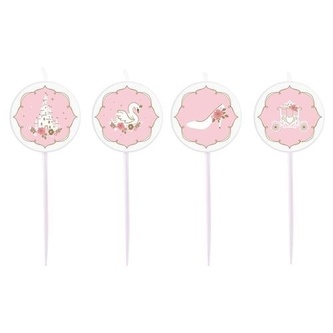 Princess svíčky 4 ks 7 cm Amscan