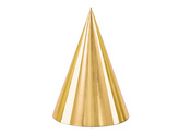 Čepičky zlaté 6 ks 16 cm PartyDeco