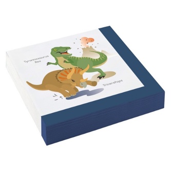 Dinosaurus obrúsky 20 ks 33 cm x 33 cm Amscan