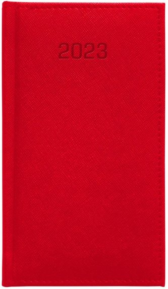 Kalendarz 2023 A6 Tygodniowy Cross czerwony
