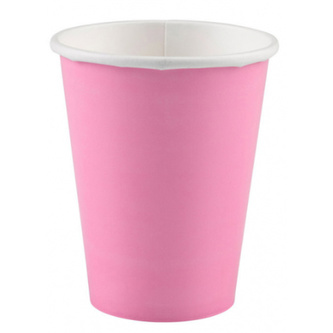 Kelímky papírové Bright Pink 8ks 266ml Amscan