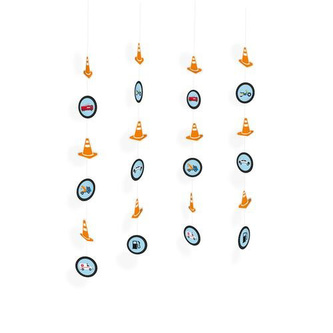 Doprava závěsné dekorace papírové 4 ks 130 cm Amscan