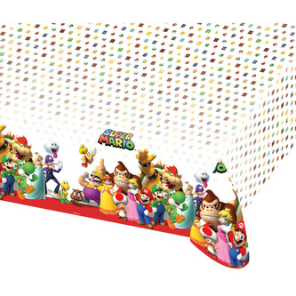 Amsca Super Mario obrus biely so vzorom 120cm x 180cm
