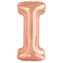 Písmeno I růžovo-zlaté foliový balónek 86 cm Amscan