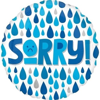Sorry balónek kapky deště 42 cm Amscan