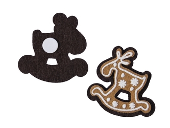 Plstěný sob Perníček s lepkou, sada 12 ks