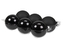 Skleněné baňky černé 8 cm, sada 6 ks
