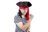 Klobouk pirát s vlasy karneval v sáčku