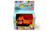 Auto stavební sklápěčka plast 14cm na baterie se zvukem se světlem v krabici 16x21x10cm
