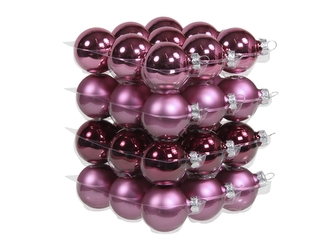 Sklenené banky vresové 4 cm, súprava 36 ks