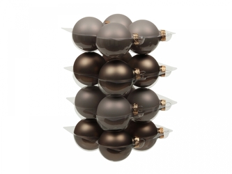 Skleněné baňky eukalyptus 5,7 cm, sada 16 ks