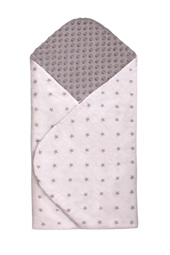 Rychlozavinovačka MINKY, white - grey / grey stars